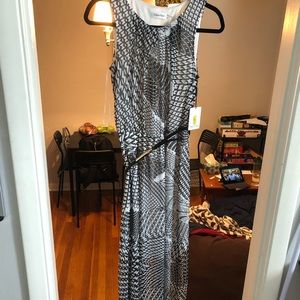 Black and white maxi dress